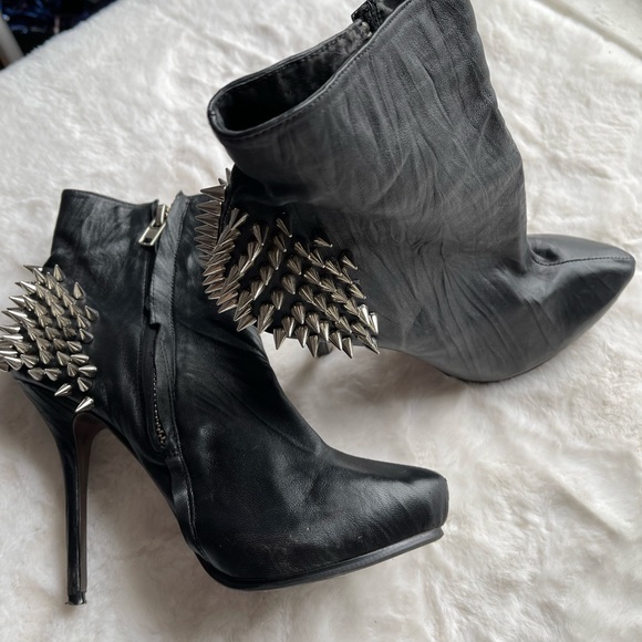 Shoes - Rare spike adorned black booties size 42(11)
